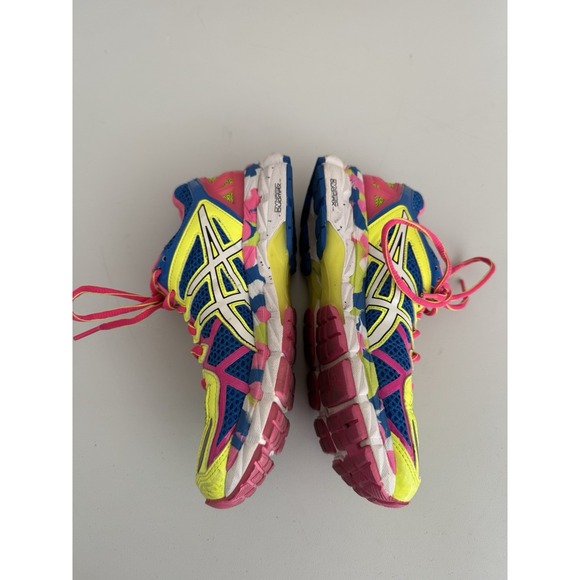 Asics Gel Kayano 21 Running Shoes Womens Size 7 T4H7N Green/Pink/Blue Sneakers - Picture 3 of 7